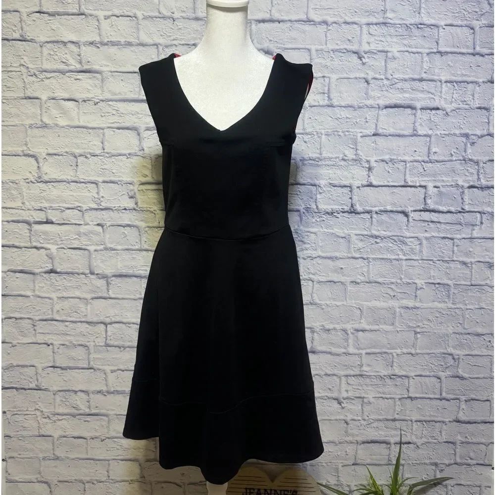 Cynthia Rowley Black Sleeveless Fit & Flare Career Work Size Small